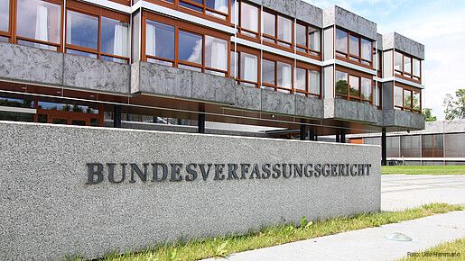 Titel Bundesverfassungsgericht in Karlsruhe